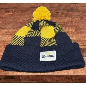Corona Unisex Plaid Knit Pom Pom Winter Hat